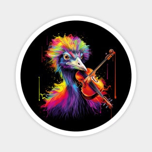 Ostrich Playing Violin Magnet